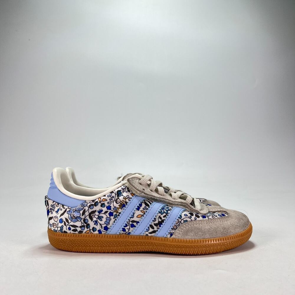 Adidas Samba OG x Liberty London Floral Grey Blue Shoes JP8879 Kids Size 13K